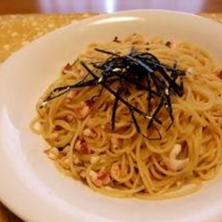 たこミンチの梅わさスパゲティ 